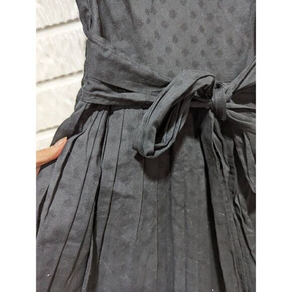 J. Crew Women's Black Sleeveless Side Zip Cotton Mini Fit & Flare Dress Size 4 - Picture 5 of 6